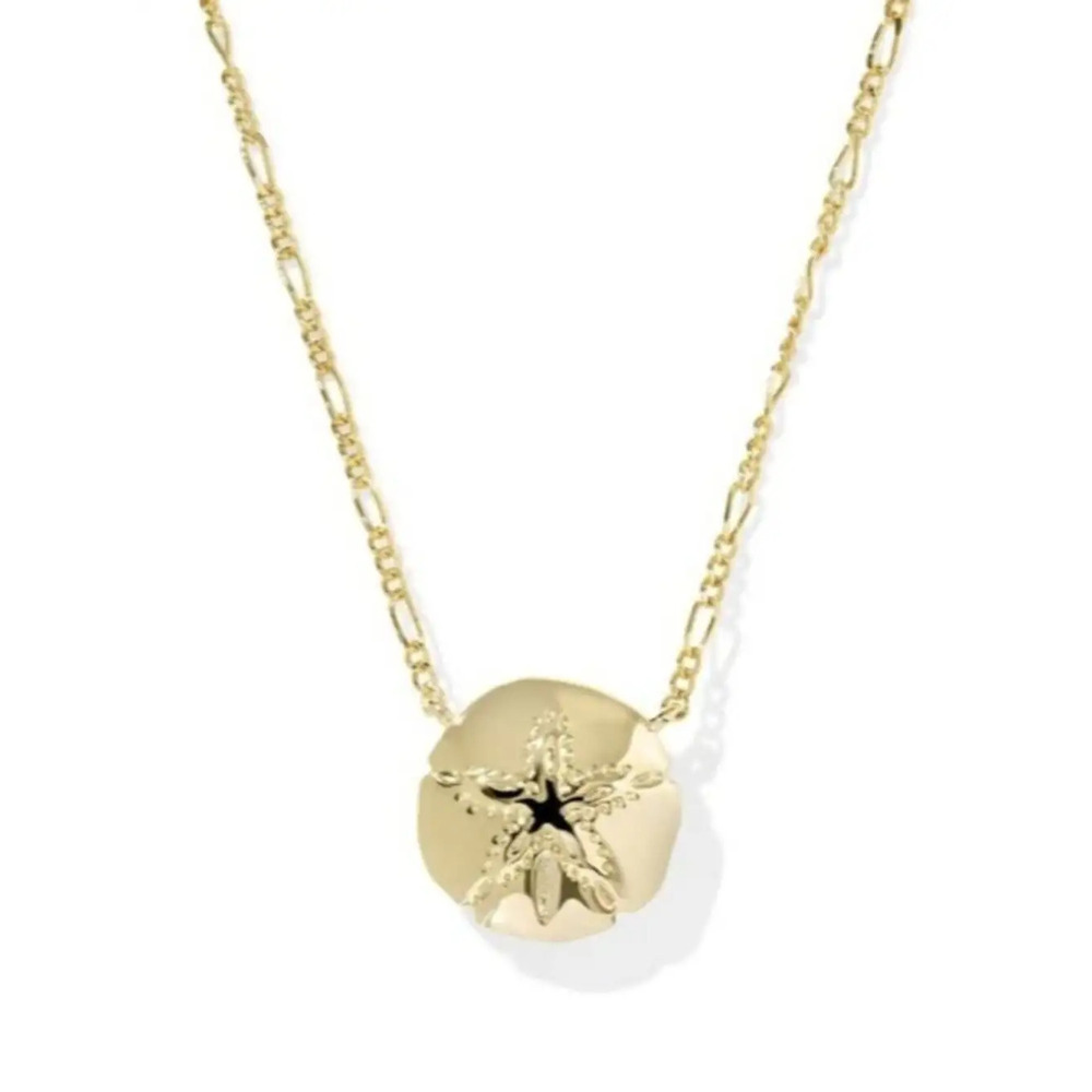 ?????? Kendra Scott x Sand Dollar Gold Short Pendant Necklace - Picture 2 of 5